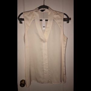 Theory sleeveless silk Moha blouse